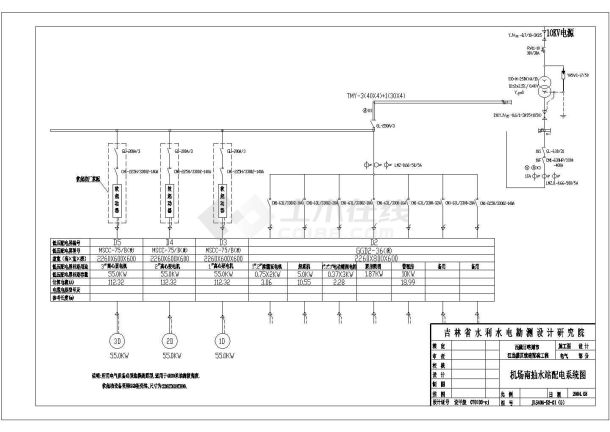 某地区泵站电气设计施工方案总图纸-图二