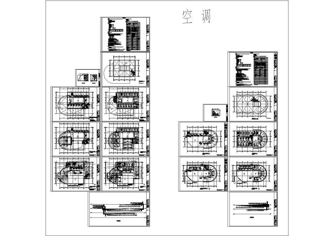 某保税区物流中心海关大厅（商检综合楼）空调设计cad施工图（含设计说明）_图1