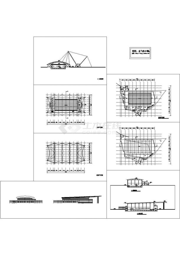 2层游泳馆建筑方案设计图，共七张-图一