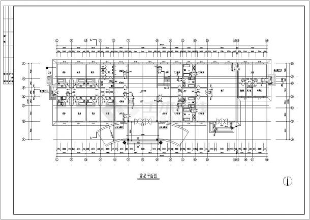 某大型药浴中心建筑施工图（CAD）-图二