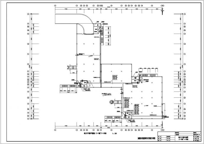 某4个防火分区地下车库电气设计图_图1