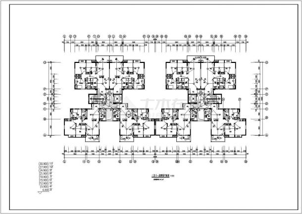 2栋11层小区住宅楼电气设计施工图纸-图二