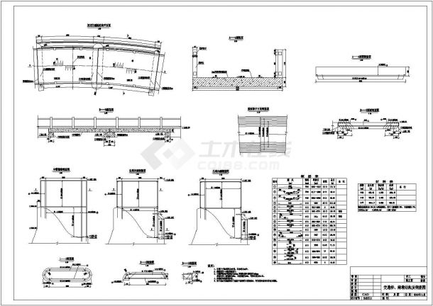 某处坝顶交通桥、闸墩钢筋设计图纸-图二