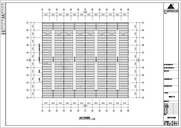 某公司70x80钢结构厂房CAD施工图-图二