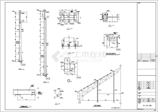 某地区厂房结构式门式钢结构工程CAD图-图一