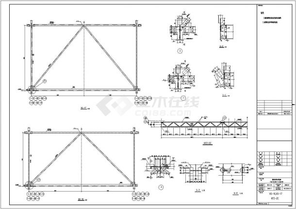 某地区厂房结构式门式钢结构工程CAD图-图二