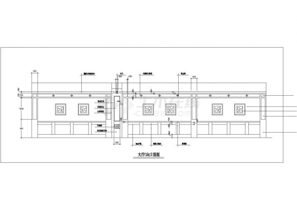  Professional design CAD elevation of a bath center hall - Figure 1