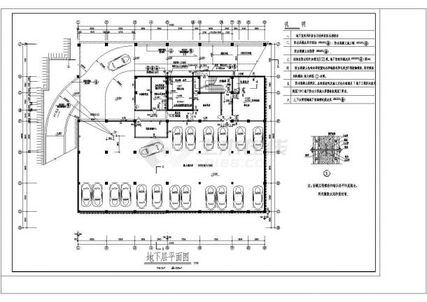 某文化商城建筑设计CAD专业图纸-图二