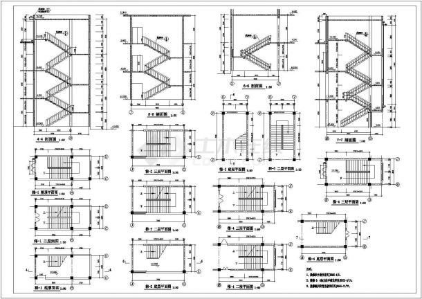 某文化娱乐专业设计CAD建筑施工图-图二