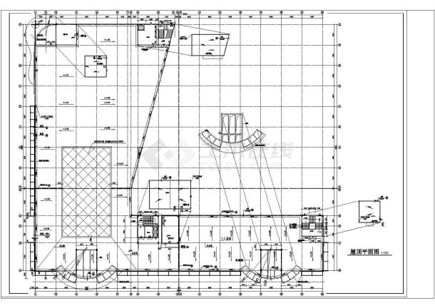 某大型商业广场施工专业设计CAD图-图一
