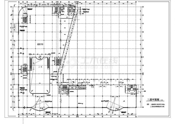 某大型商业广场施工专业设计CAD图-图二