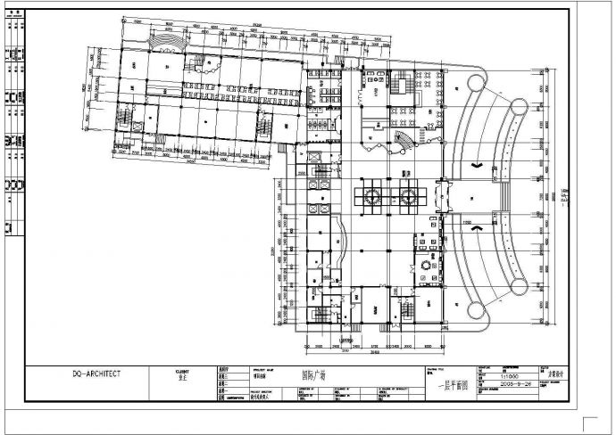 某地国际广场平面专业设计CAD图_图1