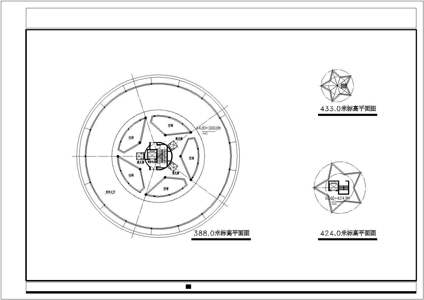 某地观光塔设计方案专业CAD图纸
