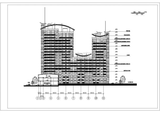 某地大型上青城市花园建筑施工图纸-图一