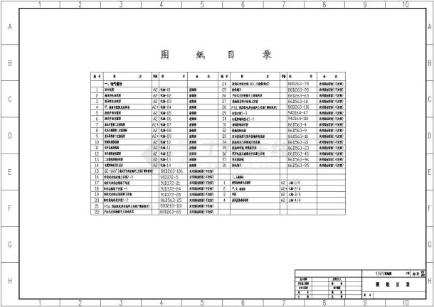 某变电所全套设计及施工CAD图纸-图一