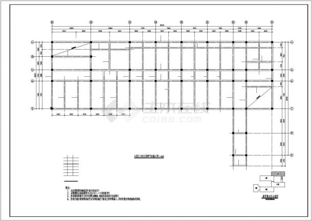 某坡屋面框架结构住宅楼结构设计施工图-图二