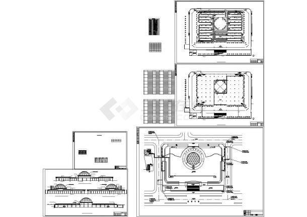 某商业广场空调管线设计全套cad施工图纸（含设备 、材料表)-图一