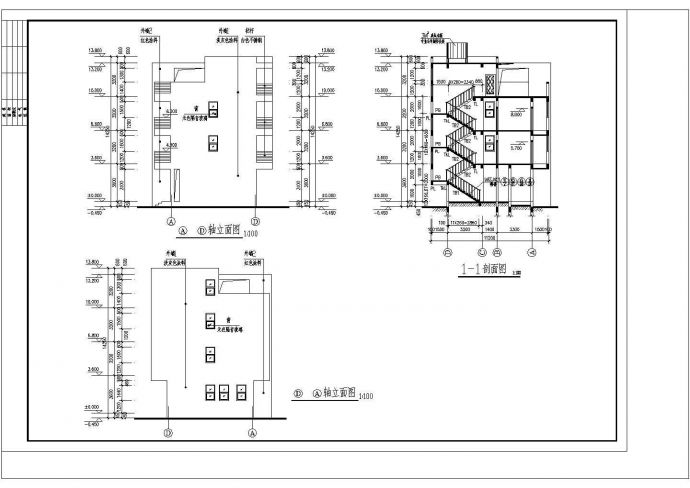 私人别墅建筑结构带效果图CAD图纸_图1