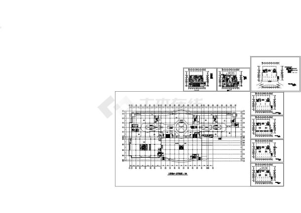 南京酒楼大厦装饰设计建施cad图，共八张-图一