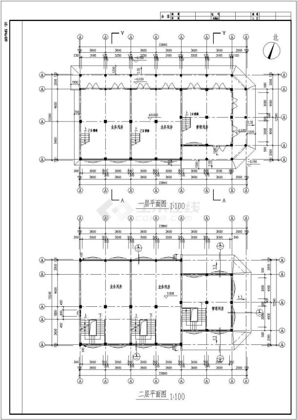 某地3层仿古建筑全套设计施工图纸-图二