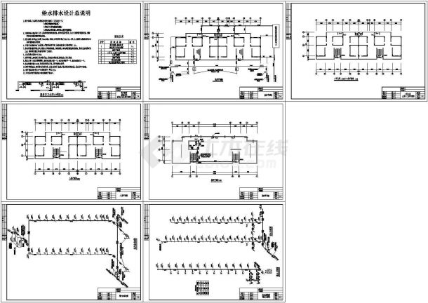 13层(1梯2户2单元)住宅楼给排水设计图（含设计总说明）-图一