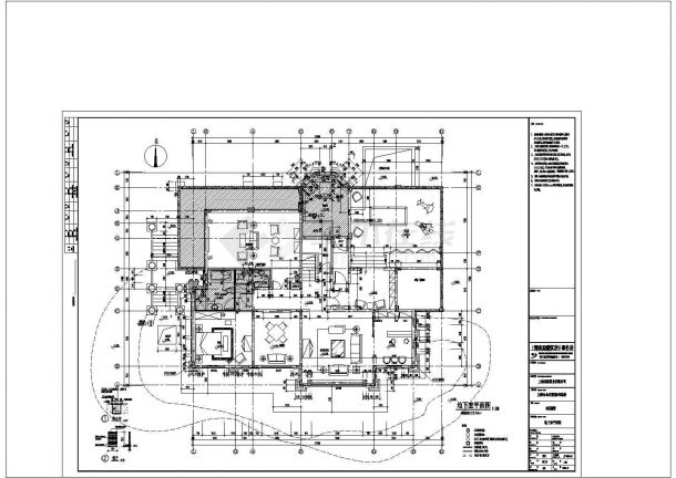 上海某豪华别墅施工建筑CAD图纸-图一