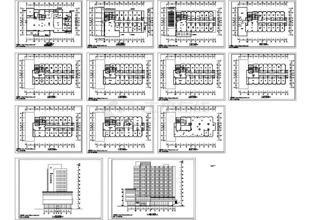 10层框剪结构妇幼保健院建筑设计CAD施工图-图一