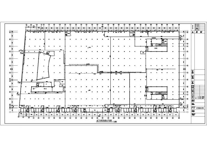 某小区高层框架结构地下车库给排水消防设计图_图1