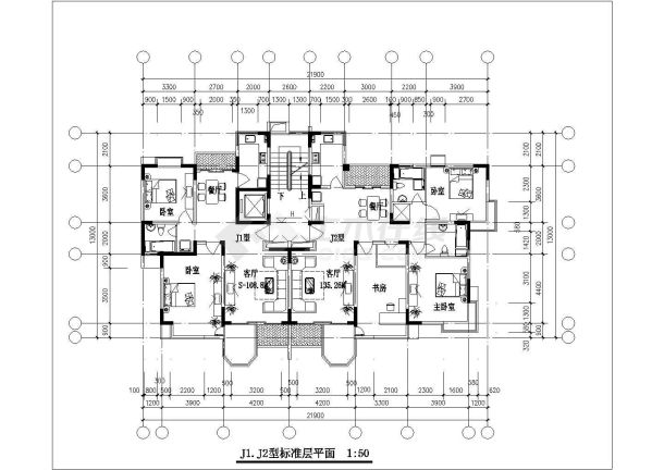 某开发区31个住宅建筑户型cad图纸全套-图二