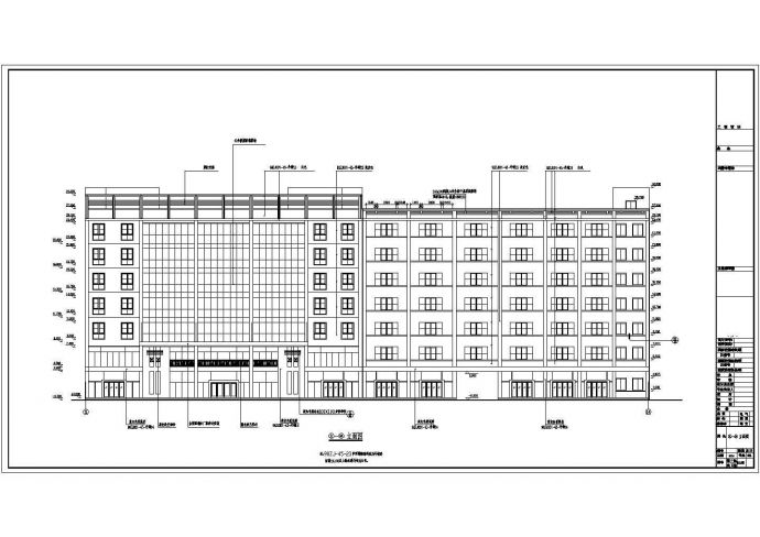 某酒店七层框架结构洗浴中心给排水消防设计图_图1