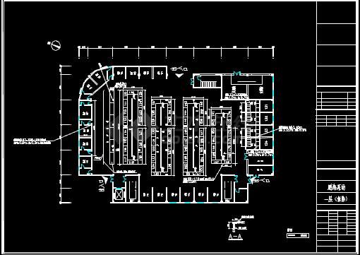 某地小型菜场建筑设计图（共7张）-图一