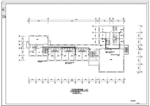 某小型宾馆电气设计方案及施工全套CAD图纸-图一
