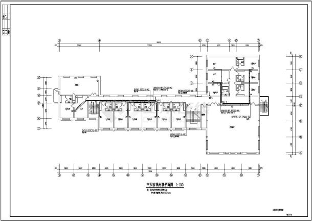 某小型宾馆电气设计方案及施工全套CAD图纸-图二