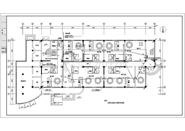 西安某宾馆电气施工及设计方案全套CAD图纸-图一
