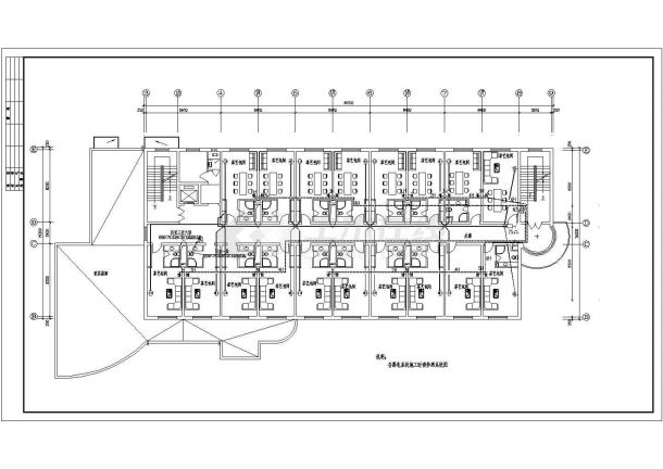 西安某宾馆电气施工及设计方案全套CAD图纸-图二