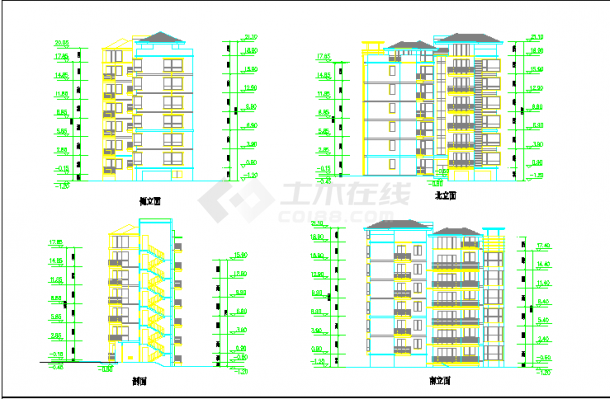 某高档住宅楼建筑扩初cad图纸全套-图二