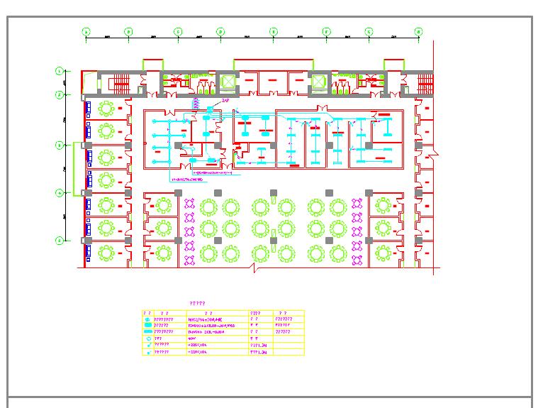 酒店厨房电气设计及施工全套CAD图纸