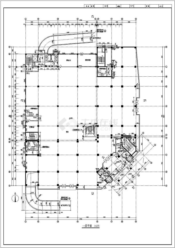 某地区多层住宅楼设计建筑cad图纸-图二