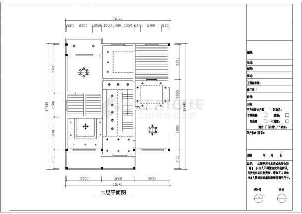 某别墅设计cad家装设计施工图纸-图二