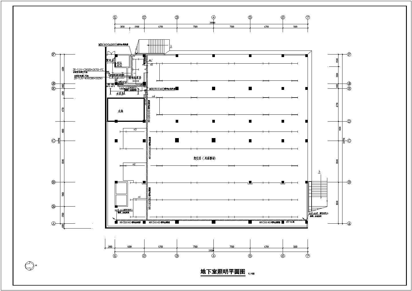 食堂电气施工与设计方案全套CAD图纸