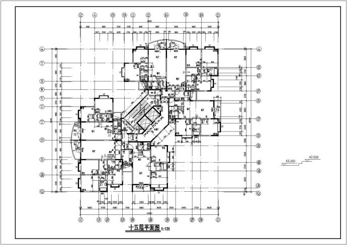 高层建筑全套施工图纸CAD图纸全套_图1