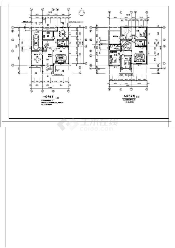 比较受欢迎的私宅设计建筑cad施工图-图一