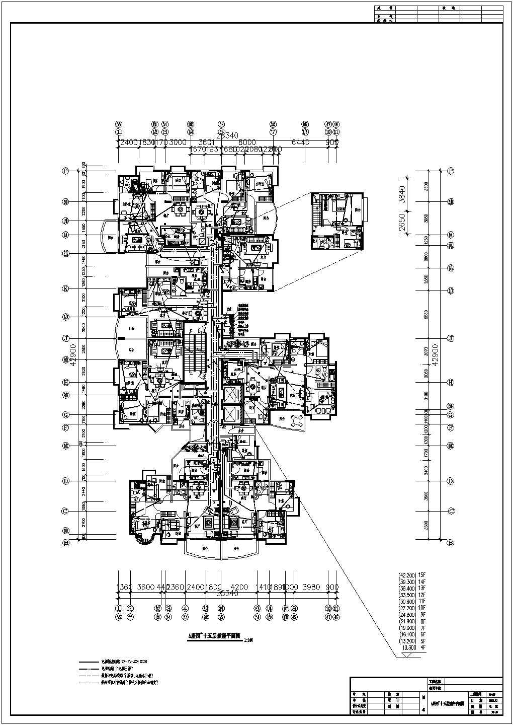 高层商住楼电气设计方案全套CAD图纸