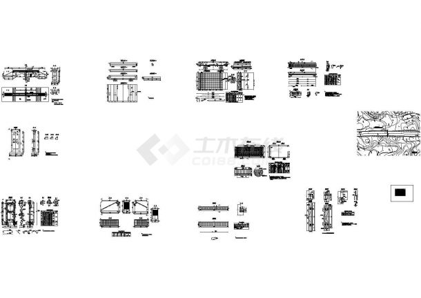 高速公路人行天桥设计图-图一