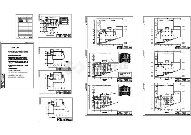 上海某办公楼电气设计方案CAD图-图一