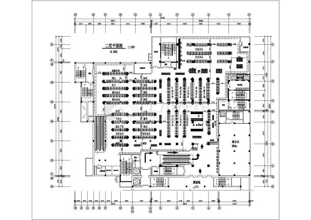 某地两层超市CAD平面布置方案设计图-图一