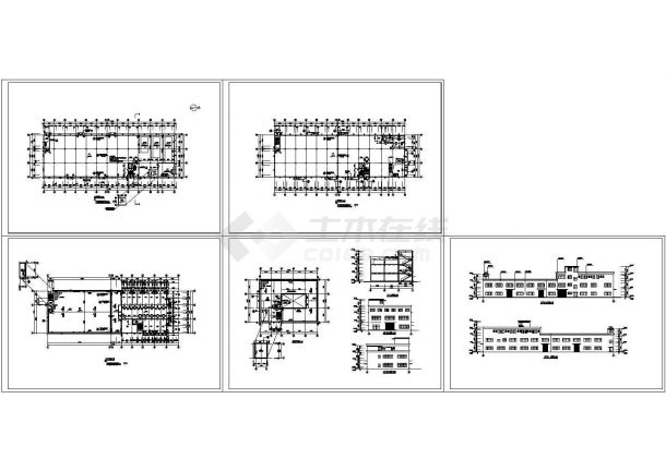 某工业厂房建筑设计cad施工图（大院设计，含结构设计）-图一