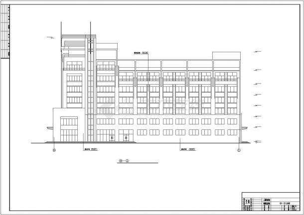 某七层办公楼建筑扩初设计CAD图-图一