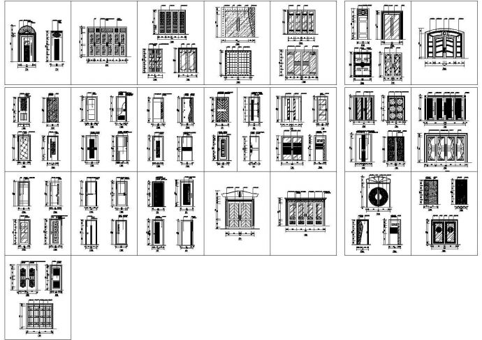 建筑CAD常用千种图块之门_图1