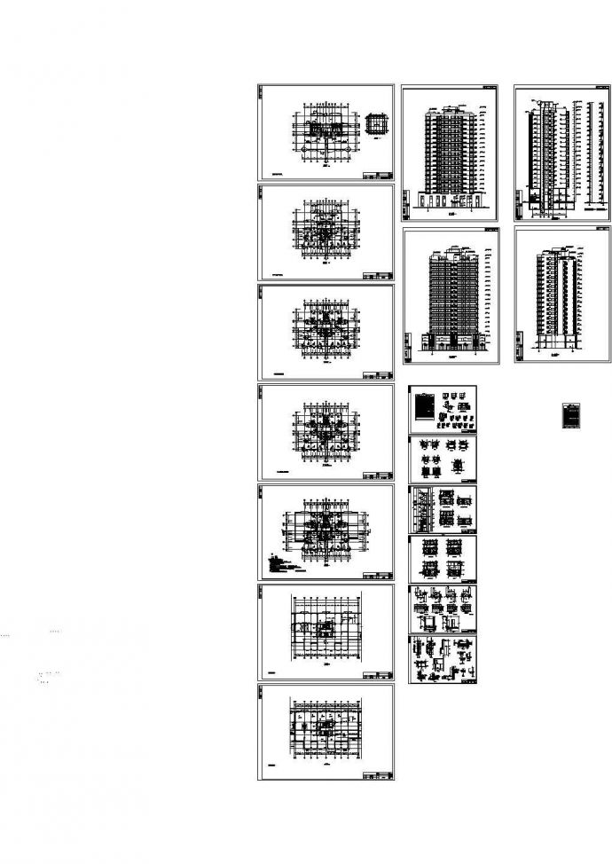 某18层现代小型单身公寓建筑设计CAD施工图_图1